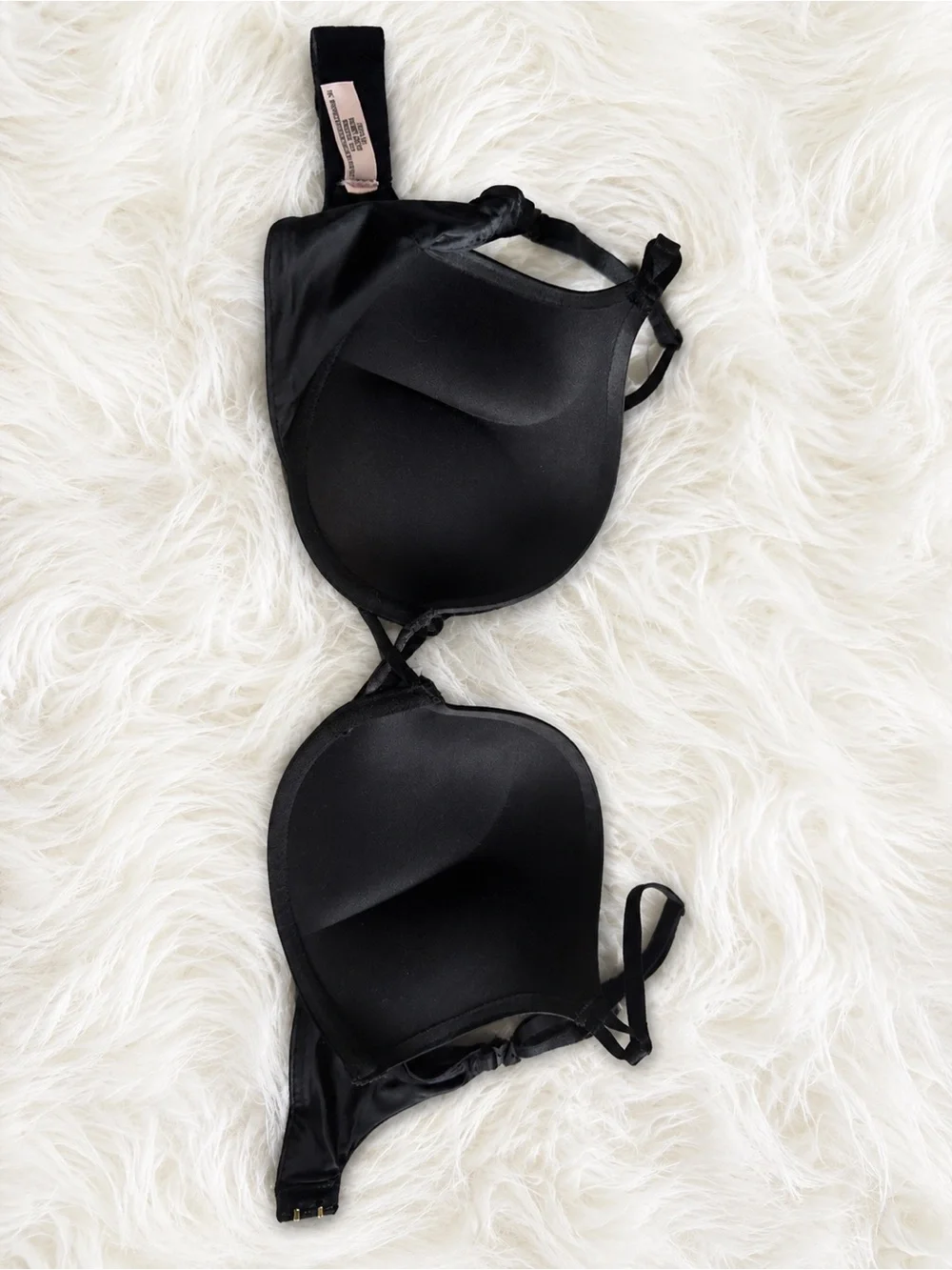 Victoria's Secret Black Bombshell Plunge Bra 32C Max Lift
